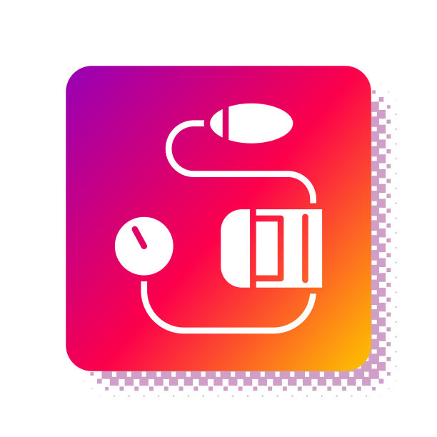 白色上孤立的白色血压图标图片下载