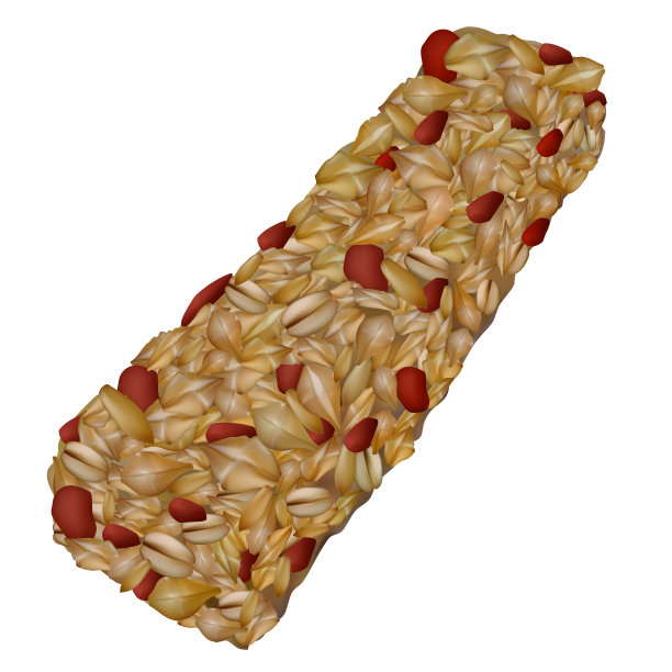 格兰诺拉燕麦棒孤立的白色，什锦点心图片下载