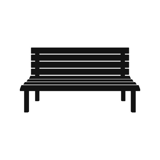 公园的木凳孤立在白色的背景上。矢量插图。图片下载