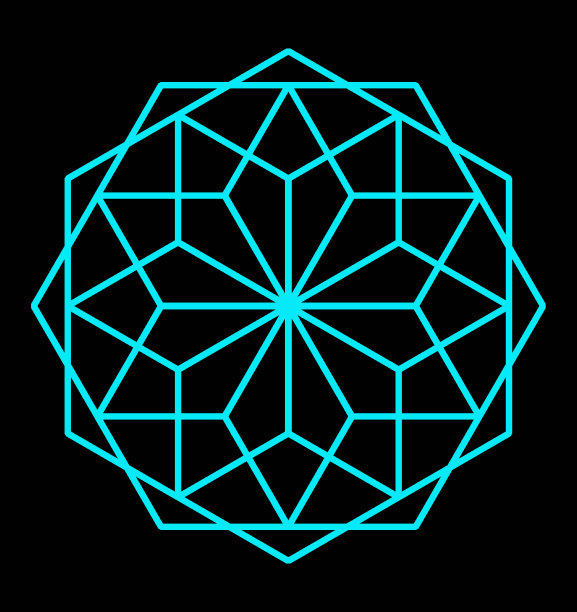 蜘蛛网六边形。商业标志。设计器的内容。新年的幻想围绕雪花的主题。图片下载