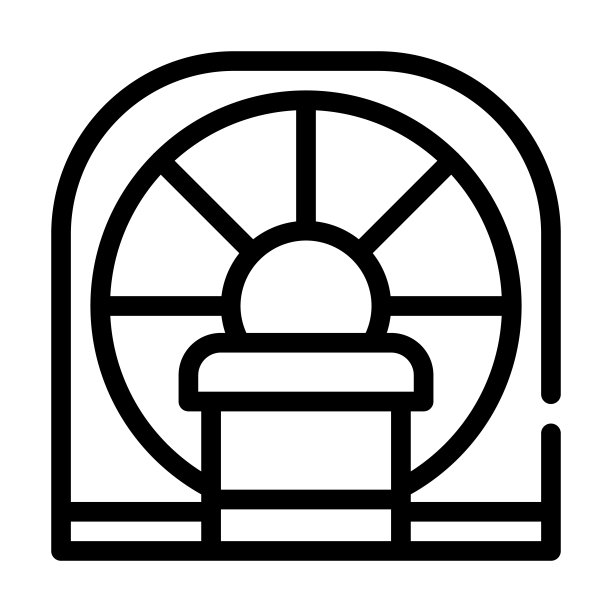 Mri医学机器线图标矢量插图图片下载