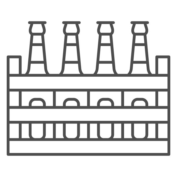 盒子啤酒细线图标，啤酒节概念，包装啤酒标志在白色背景，木箱与四个瓶子图标轮廓风格的移动概念和网页设计。矢量图形。图片下载