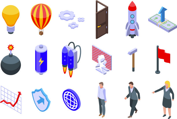 突破图标设置等距风格图片下载