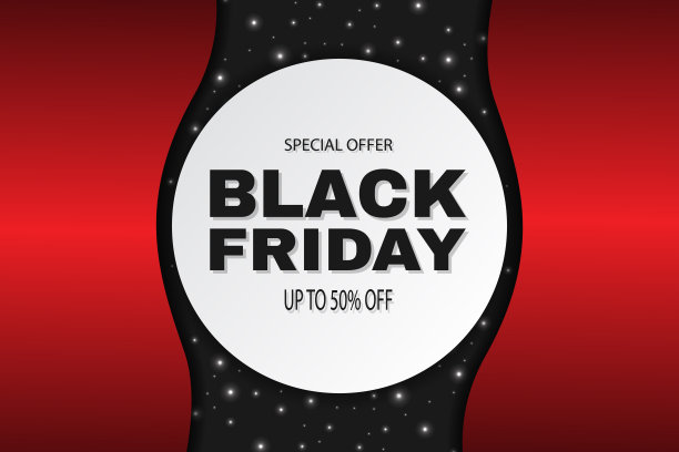 黑色星期五促销抽象横幅模板。图片下载