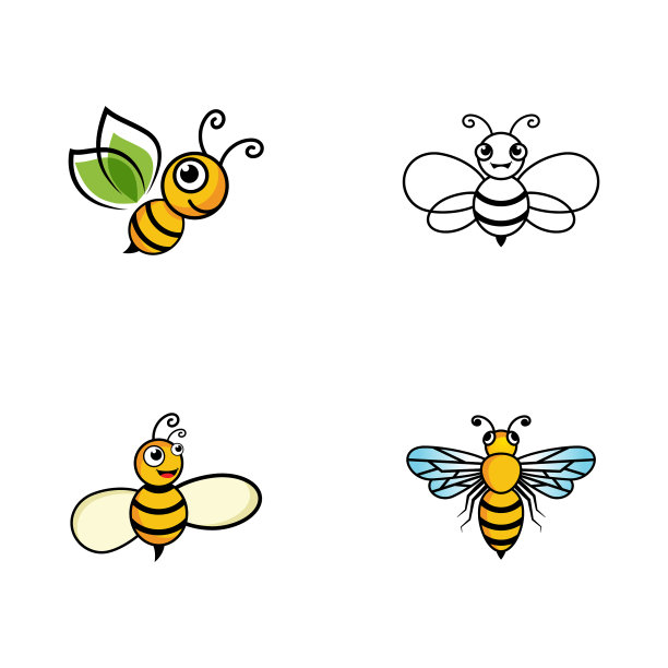 蜜蜂图标设计模板图片下载
