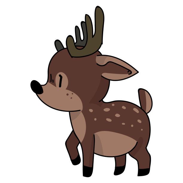 可爱的森林鹿动物巴克图片下载