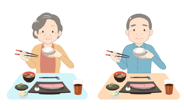 年长者(没行)嚼米饭图片下载