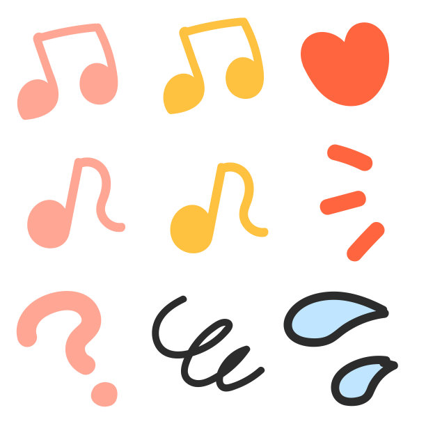 彩色的图标集图片下载