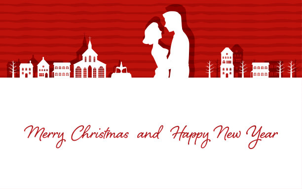 男女拥抱的剪纸插图和城市风景图片下载