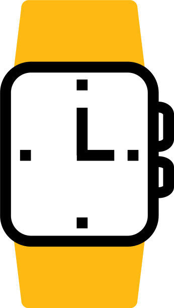 男士手表图标半线半色风格图片下载