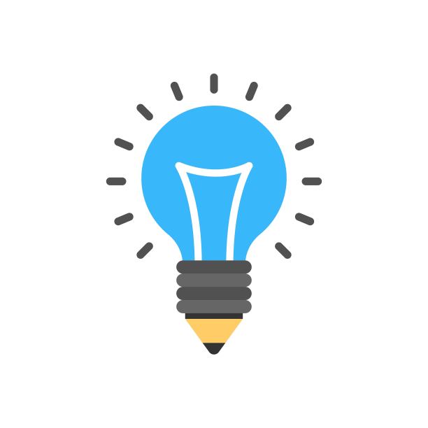 创意创意符号图标。灯泡图标。图片下载