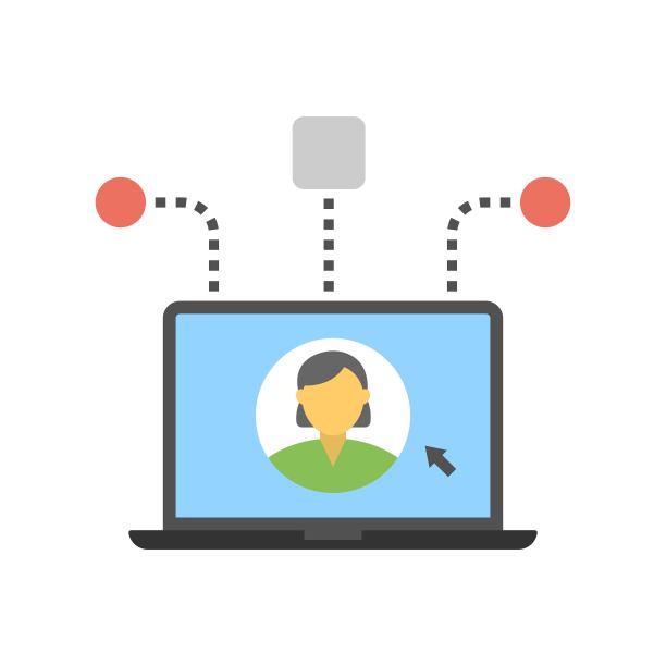 计算机用户图标-矢量插图。登录、注册页面概念。图片下载