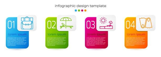 Set line徒步背包日光浴床和伞图片下载