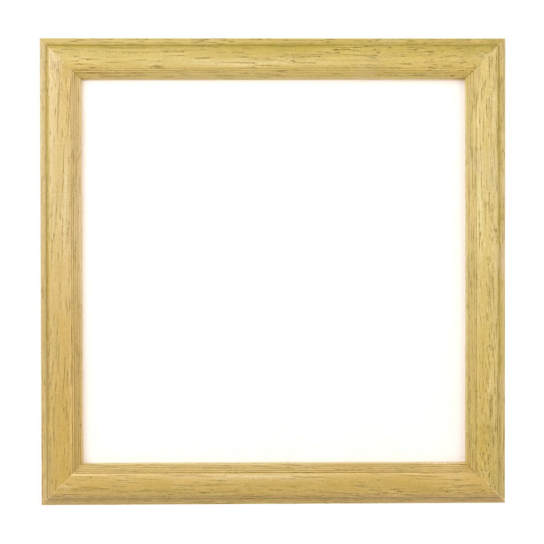 绿色木制方形框架的图片空白孤立在白色的背景图片下载