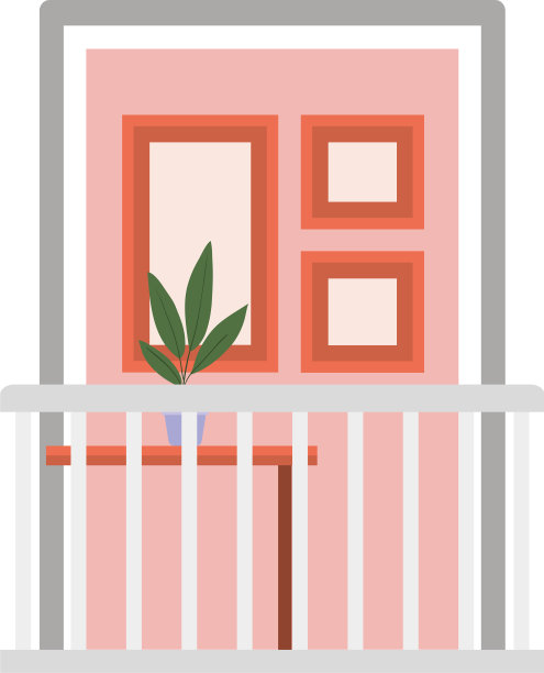 窗阳台与室内景观植物和图片下载