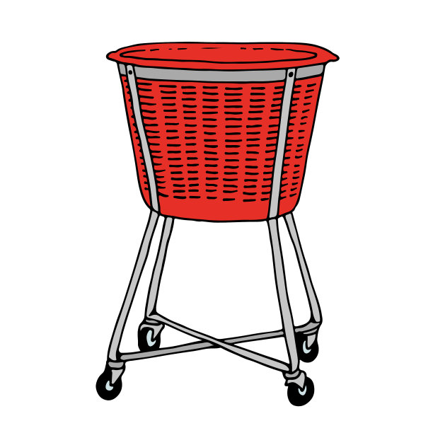 洗衣篮，用来装干净的亚麻布衣服图片下载