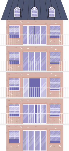 带阳台的隔离窗是浅棕色的图片下载