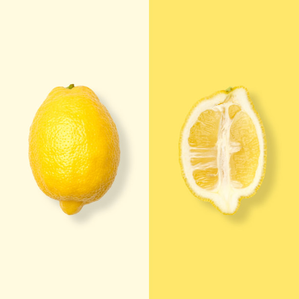 柠檬的布局。创新食品的概念。平的。俯视图图片下载