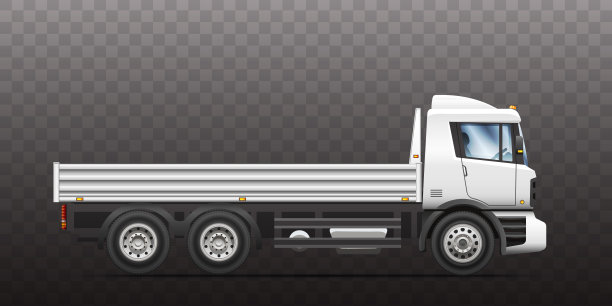 矢量插图的商业运输卡车。图片下载
