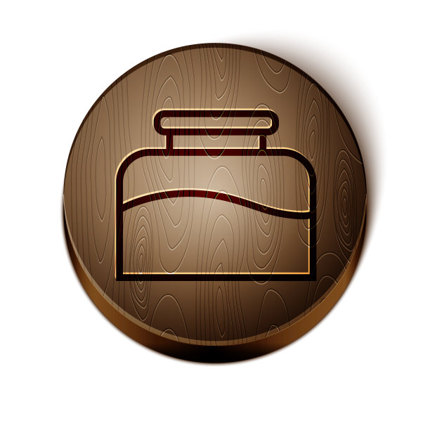 棕色线墨水瓶图标孤立在白色图片下载