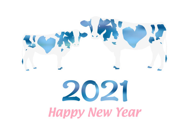 2021年的牛年——日本民间艺术图案的牛图片下载