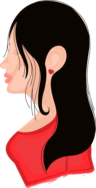 孤立的可爱的女人图片下载