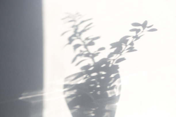 墙上的太阳阴影背景图片下载