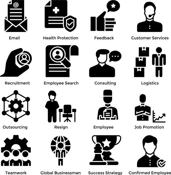 人力资源填充图标集图片下载