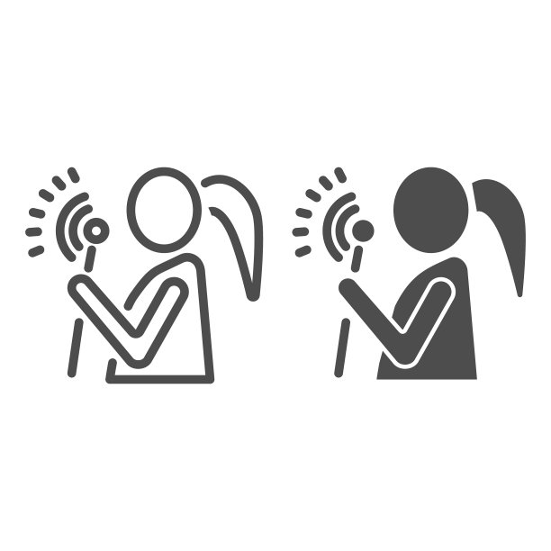 女孩吹掉蒲公英线和固体图标图片下载