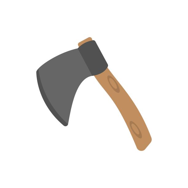 斧头图标在平面设计风格。斧的象征。图片下载