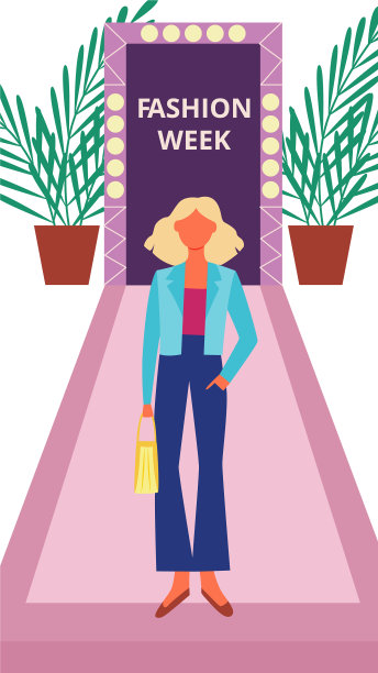 时装周的t台秀与女模平图片下载