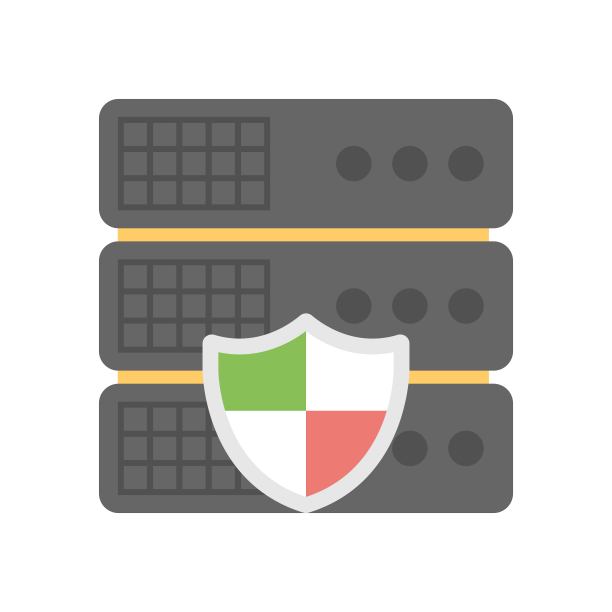 计算机服务器安全图标说明。数据保护的象征。图片下载