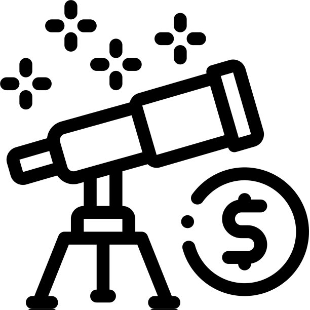 看看望远镜钱的图标轮廓图片下载