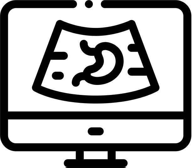 电脑诊断胃部图标图片下载