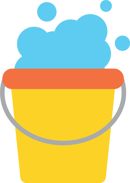 桶与肥皂水平风格图片下载