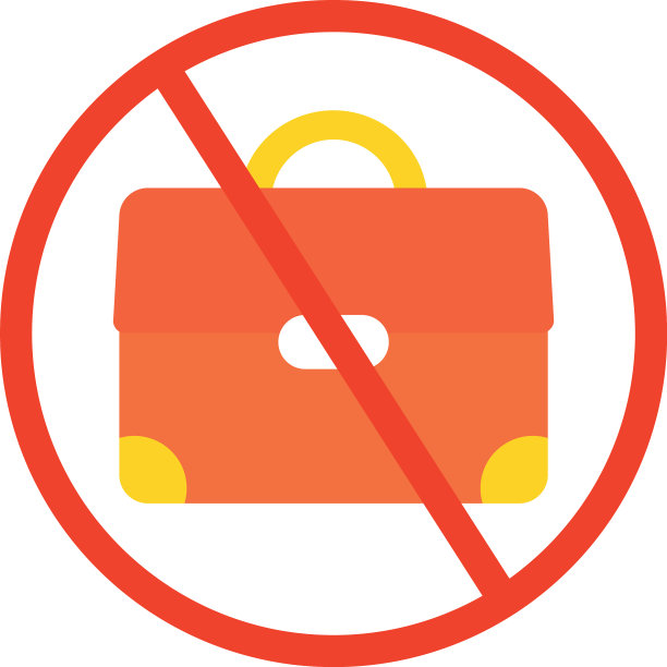 禁止标志与组合图标平面风格图片下载