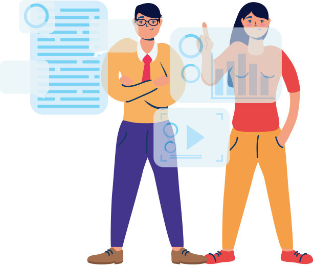 年轻夫妇使用社交媒体技术图片下载