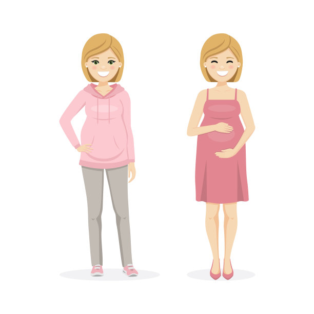 穿着运动服和连衣裙的漂亮孕妇图片下载