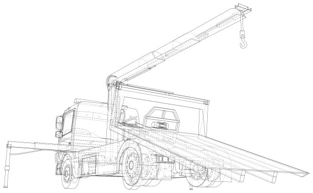 路边援助拖车车图片下载