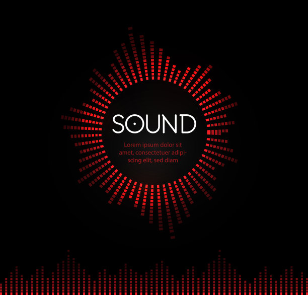 红圆音乐标志音轨录音图片下载