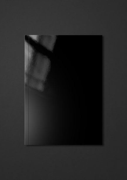 黑色小册子封面模板上的深灰色背景图片下载