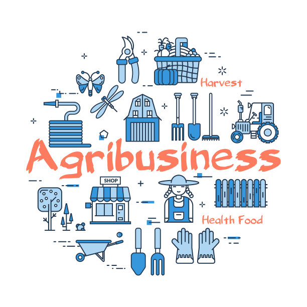 线性概念家庭农业和图片下载