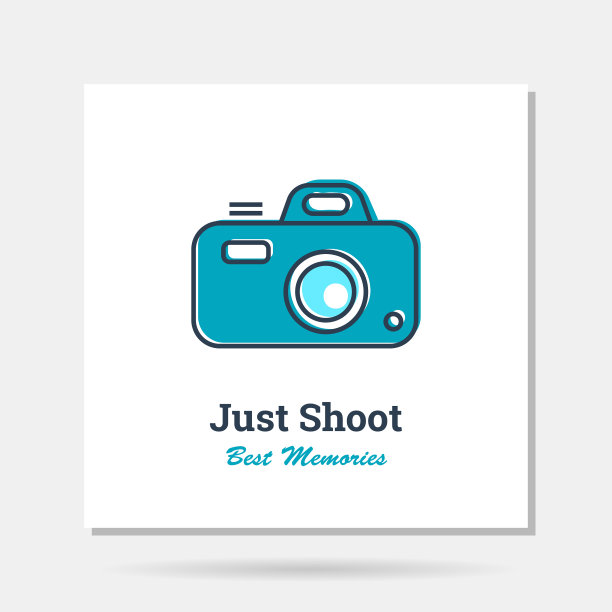 简单的公司标志示例与照片图片下载