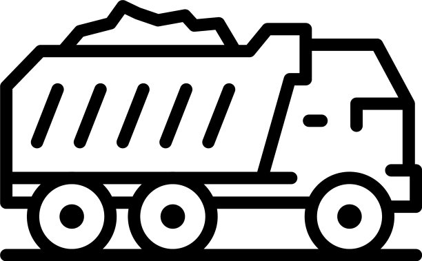 全沙翻斗图标轮廓风格图片下载