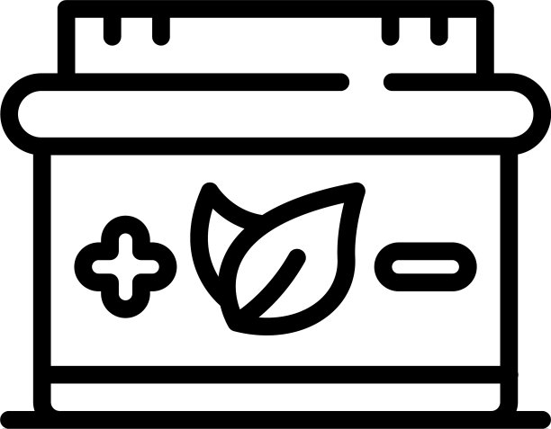 环保汽车电池图标轮廓风格图片下载