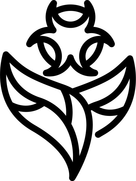 生物危害叶子图标轮廓风格图片下载
