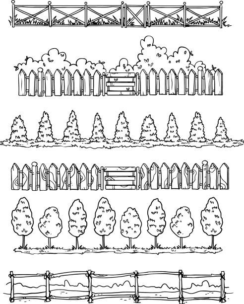 设置乡村风格手绘分隔图片下载