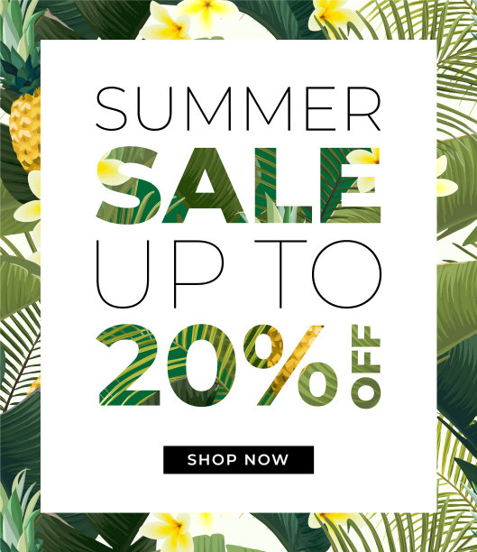 夏日设计与异国情调的芭蕉棕榈树图片下载