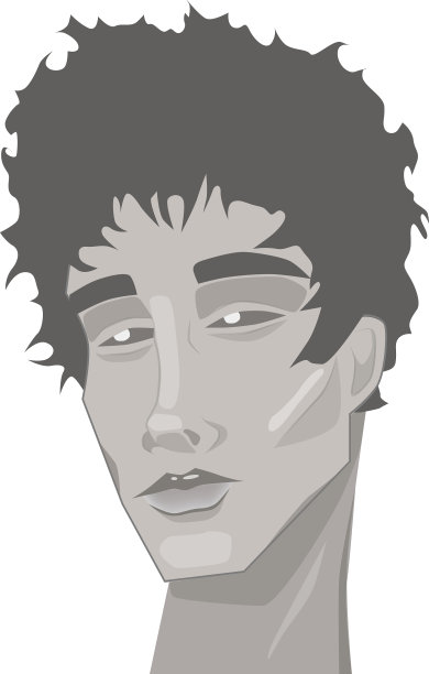 描绘一个表情严肃的年轻人图片下载