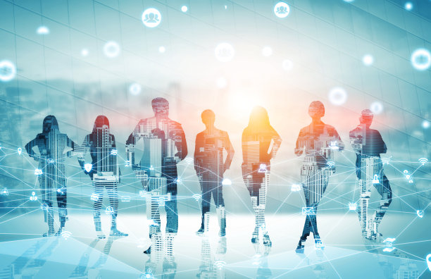 创意形象的许多商务人士会议小组会议图片下载